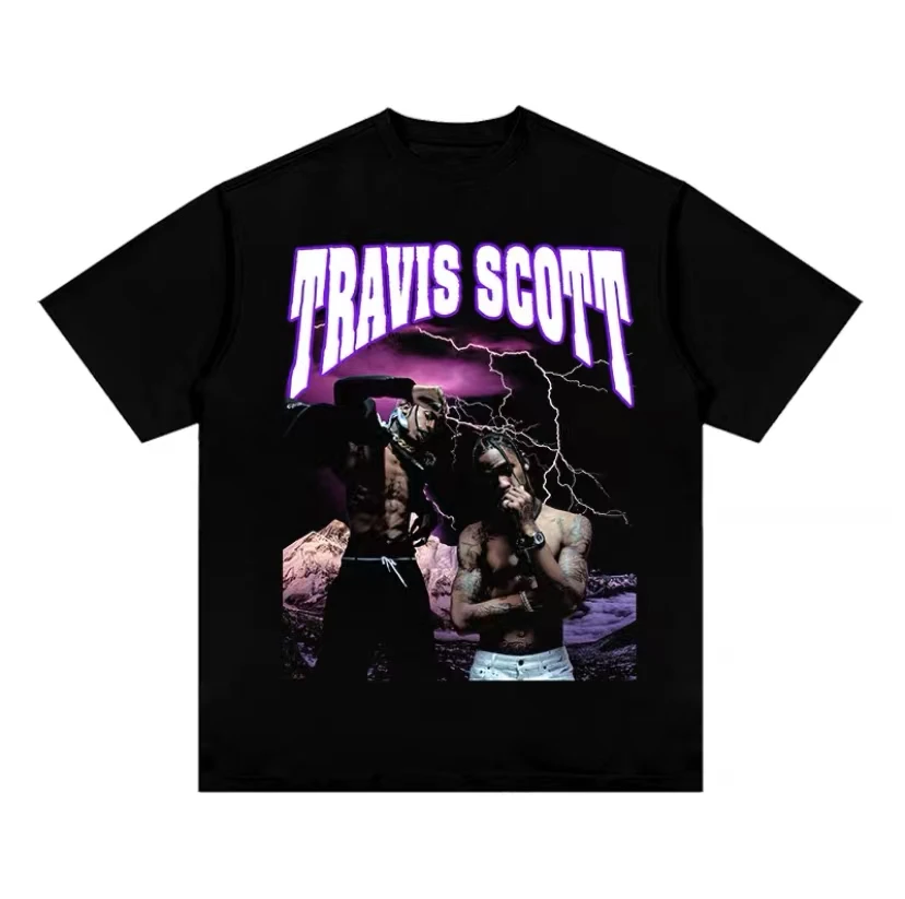 

Rapper Travis Scott Graphic Print Tshirt Cactvs Jack T Shirt Men Women Hip Hop Casual Loose Trend T-shirt Oversized Short Sleeve
