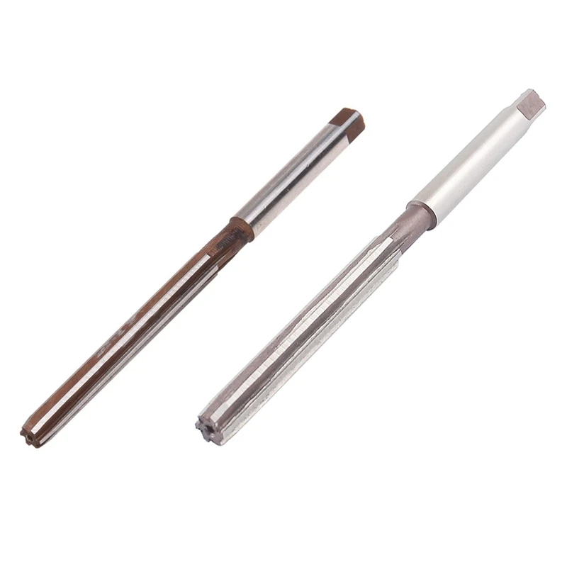 

2 Pcs High Speed Steel Straight Shank 6-Flute Hand Reamer 3.3Inch Length 5Mm & 3.7Inch Length 6Mm