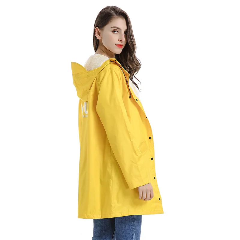 Yellow Long Raincoat Adult Outdoor Coat Travel Hiking Rain Coat Windbreaker Waterproof Rain Poncho Thicken Capa De Chuva Gift images - 4
