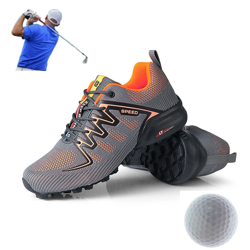

Men's Golf Shoes Mesh Breathable Golf Training Shoes Non-slip and Comfortable Grass Walking Shoes Spikeless Golf Shoes for Men
