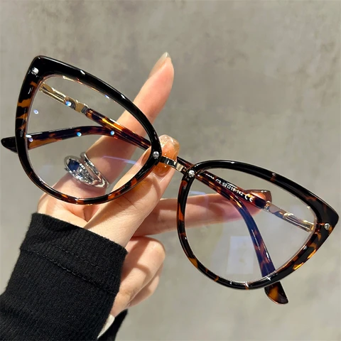 CLLOIO премиальные ретро очки для чтения «кошачий глаз» в стиле ретро, женские модные очки с защитой от синего света, очки для близорукости по рецепту