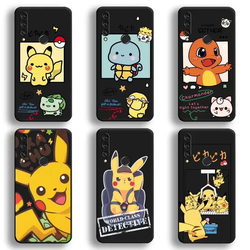 

Cartoon Pokemon Pikachu Phone Case For Huawei Y6P Y8S Y8P Y5II Y5 Y6 2019 P Smart Prime Pro