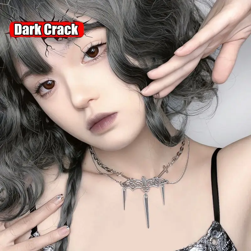 

Gothic Lolita Angel Choker Harajuku Collar Punk Cross Necklace Women Party Club Chokers Spike Rivet Y2K Girl Jewelry