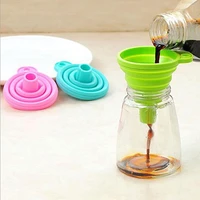 silicone folding funnel kitchen telescopic oil leakage household liquid packaging high temperature resistant funnel