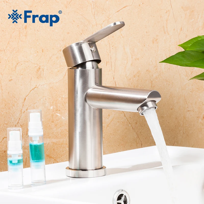 

Frap Bathroom Faucets Brushed Basin Faucet Washbasin Faucet Stainless Steel Cold and Hot Mixer Bathroom Sink Tap