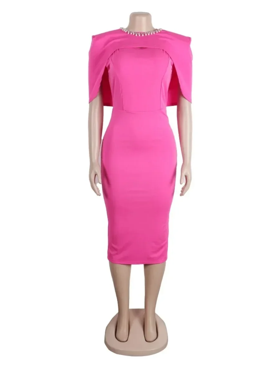 Женское платье-накидка средней длины элегантное платье-футляр с круглым вырезом