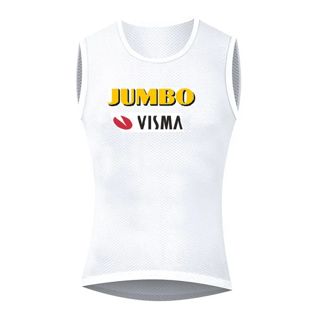 

JUMBO VISMA TEAM White Base Layer Bike Clothings Cool Mesh Superlight Sleeveless Cycling Vest Mtb Clothing