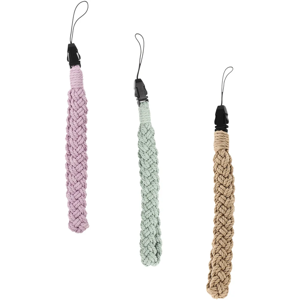 

3pcs Braided Wrist Lanyard Braided Wrist Strap for ID Badge Card Wallets