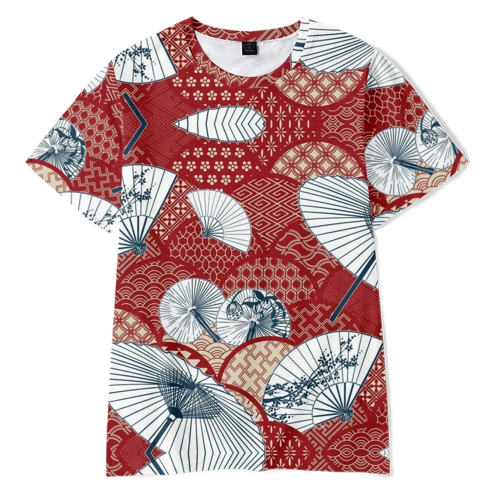 

2022 new men's casual breathable Fashion Top T-shirt Custom Hip Hop business round neck short sleeve T-shirt Japanese umbrella