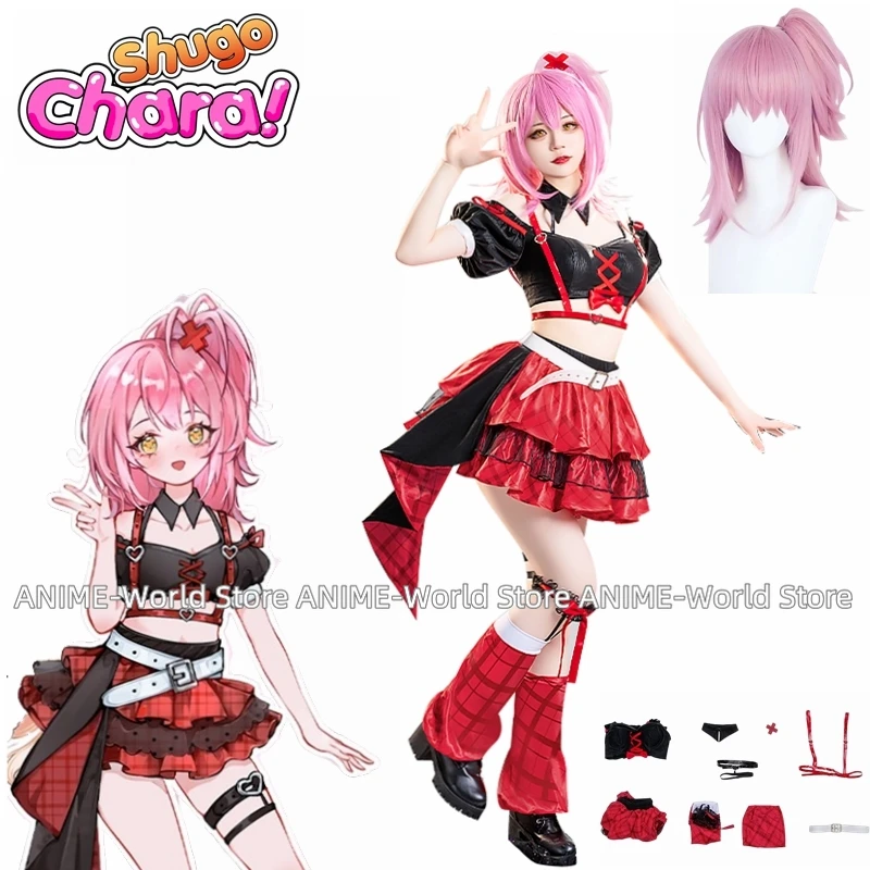 Косплей Аниме Хинамори Аму Shugo шара костюм маленького дьявола острая девушка