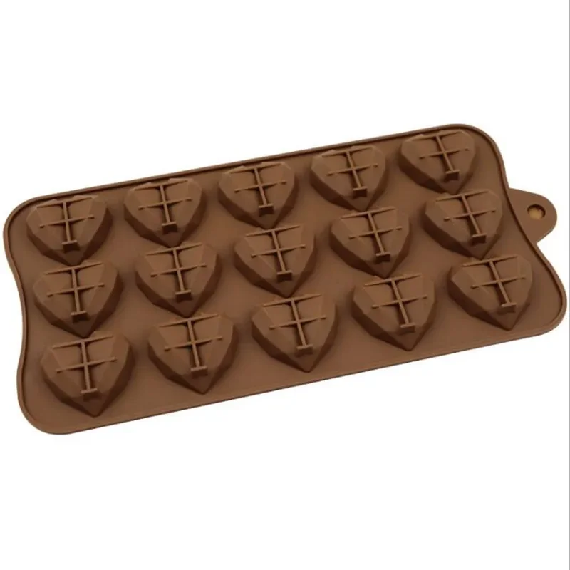 Силиконовая форма для шоколада в виде мини-сердца 15 карт