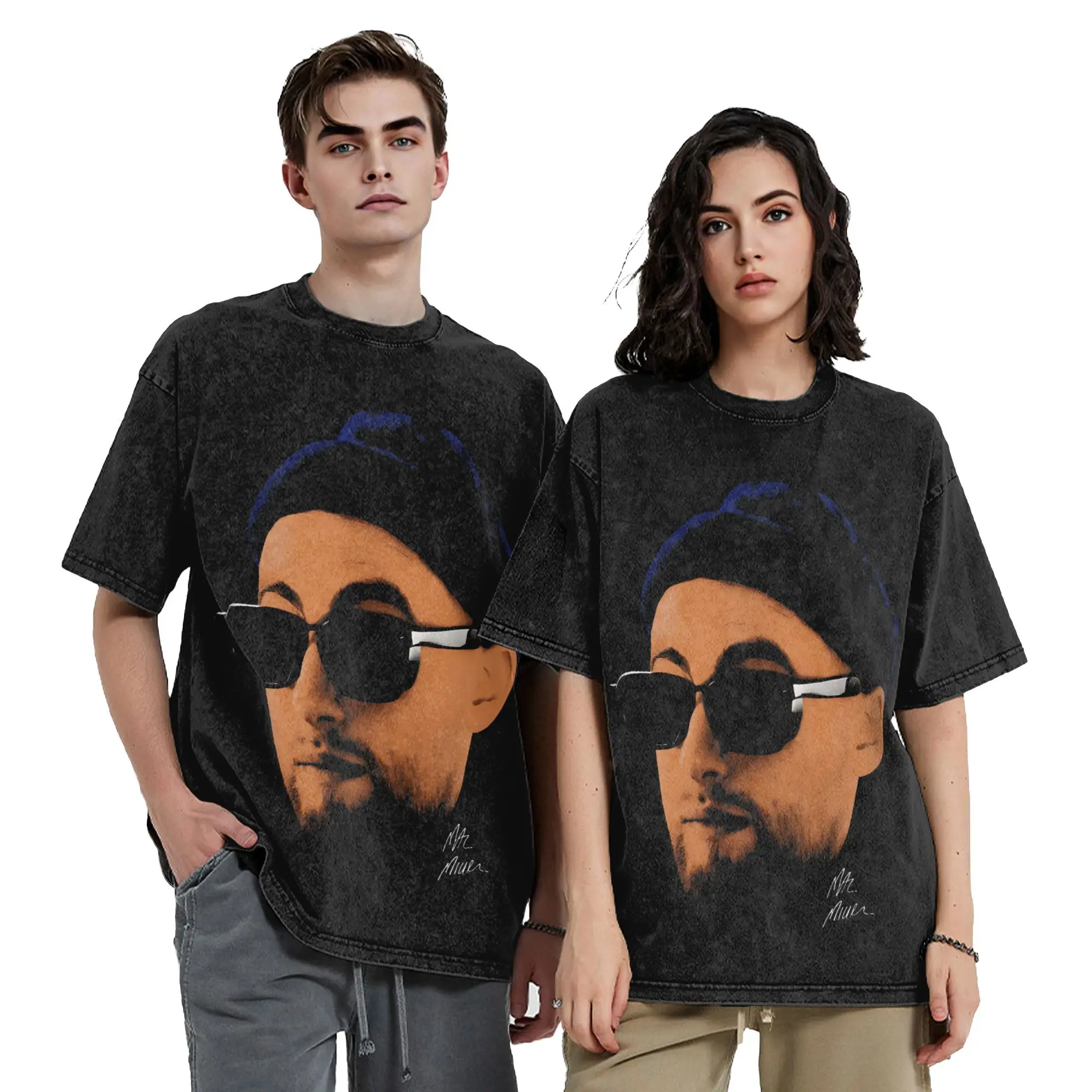 Фото Футболки Mac Miller в стиле рэп, уличная одежда, винтажные футболки в стиле хип-хоп, футболки для мужчин и женщин, 100% хлопок, уличная одежда №4