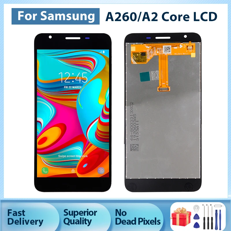 

ЖК-дисплей 5,0 дюйма A260 для Samsung Galaxy A2 Core, сенсорный экран с дигитайзером в сборе, A260F, A260G, с инструментами, 1 шт.