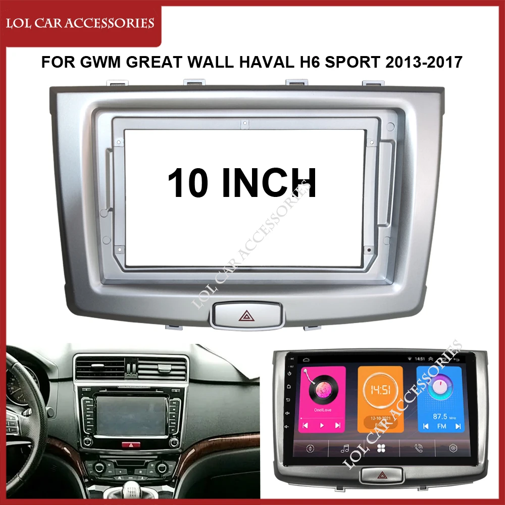 10 дюймов для GWM Great Wall Haval H6 Sport 2013 + Автомагнитола QLED Android 12 GPS MP5 навигация головное