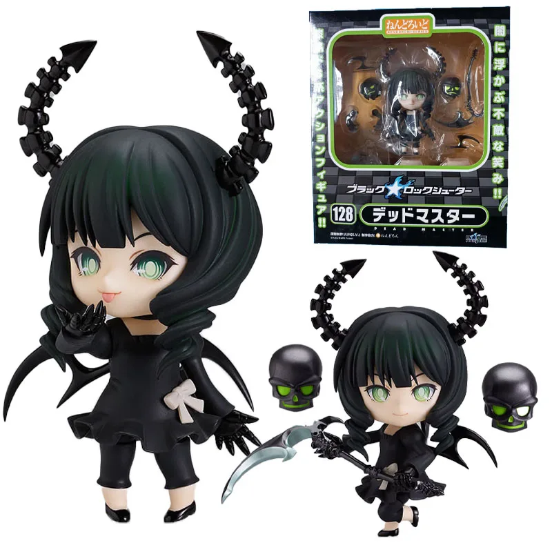 

100% Original Good Smile Nendoroid GSC 128 BLACK★ROCK SHOOTER Dead Master Anime Figure Model Collecile Action Toys Gifts