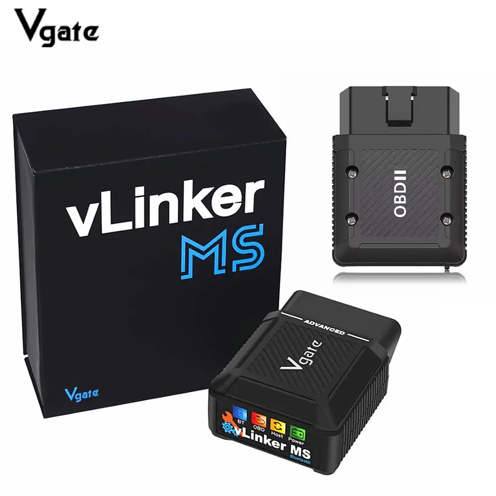 Фото Vgate vLinker MS Bluetooth MFi работает с iOS, Android и Windows, поддерживает 5 CAN-каналов, OBD-сканер для автомобилей, бесплатные обновления прошивки. №2