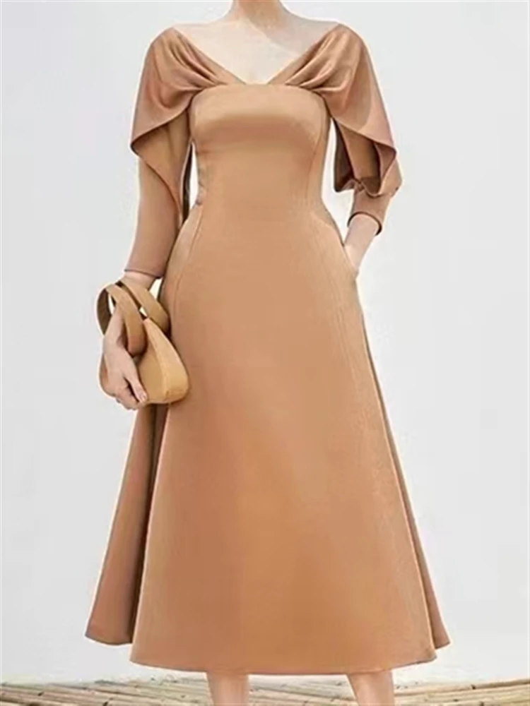 Женское кружевное платье с вышивкой элегантное праздничное платье-трапеция в