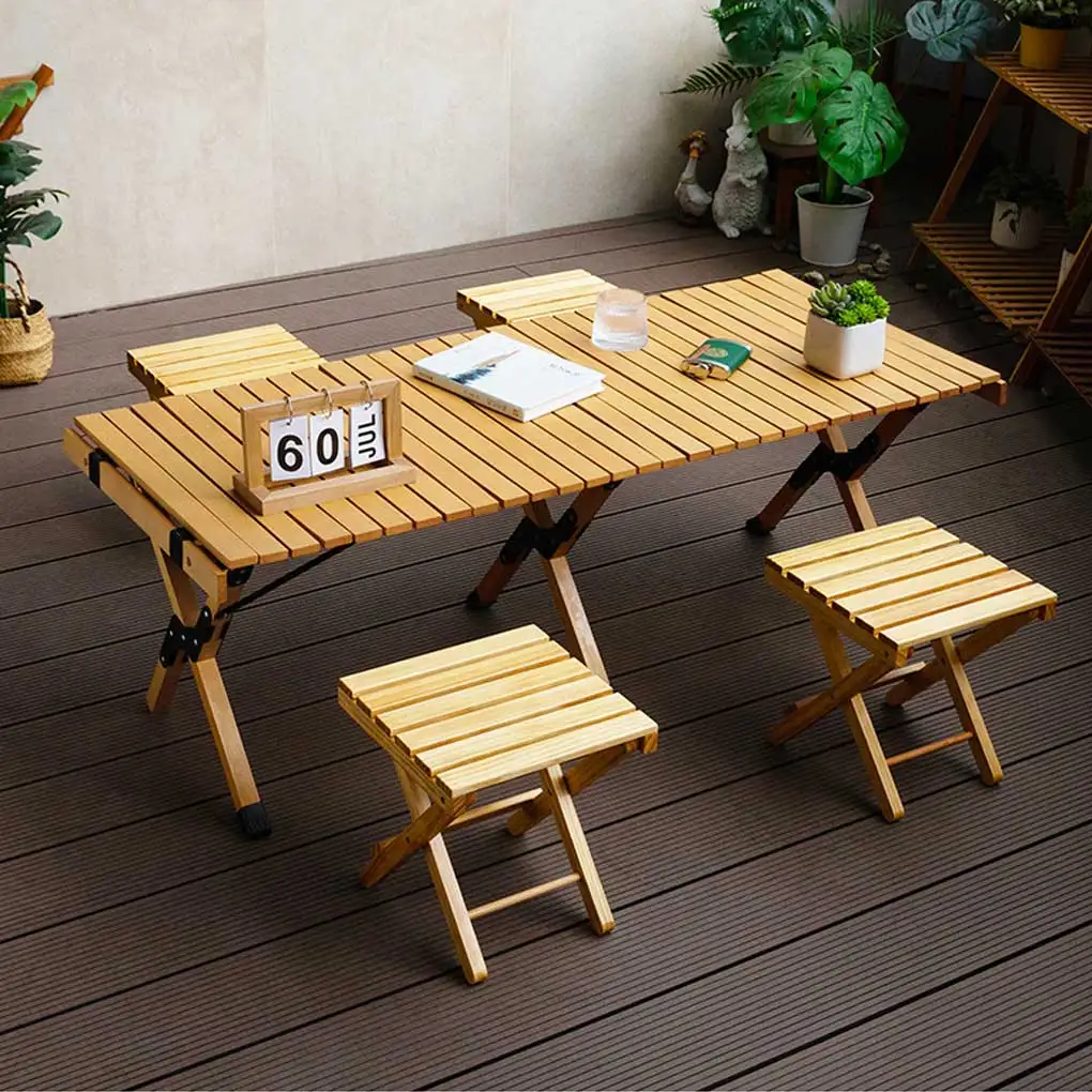 

Portable Folding Wood Chair Stools Outdoor Camping Fishing