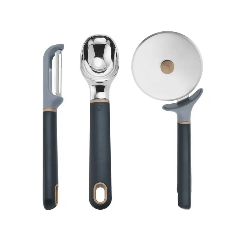 

Cream Scoop, Pizza Cutter, and Peeler in Black Sesame by Drew Barrymore