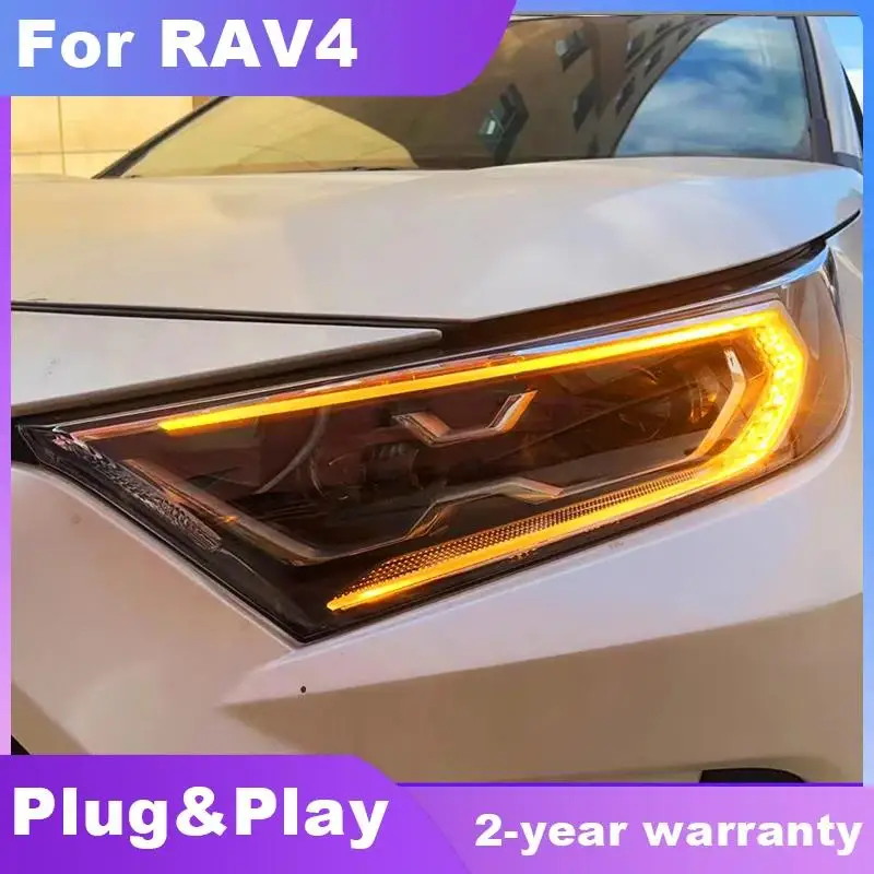 Автомобильные фары для Toyota RAV4 светодиодные 2019 2020 2021 2022 2023 RAV 4 лампы Drl линзы