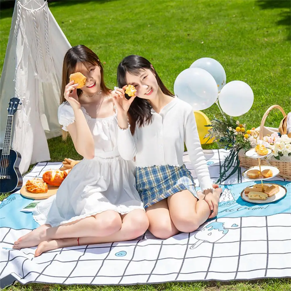 

Picnic Mat New Moisture-proof Mat Picnic Cloth Outdoor Portable Waterproof Grass Picnic Mat Outing Thickening Ins Wind