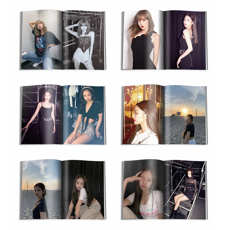 

Kpop Girl Group BLPink Lisa Jennie Jisoo Roses Around Mini Photo Album Fan Gifts Portrait Book
