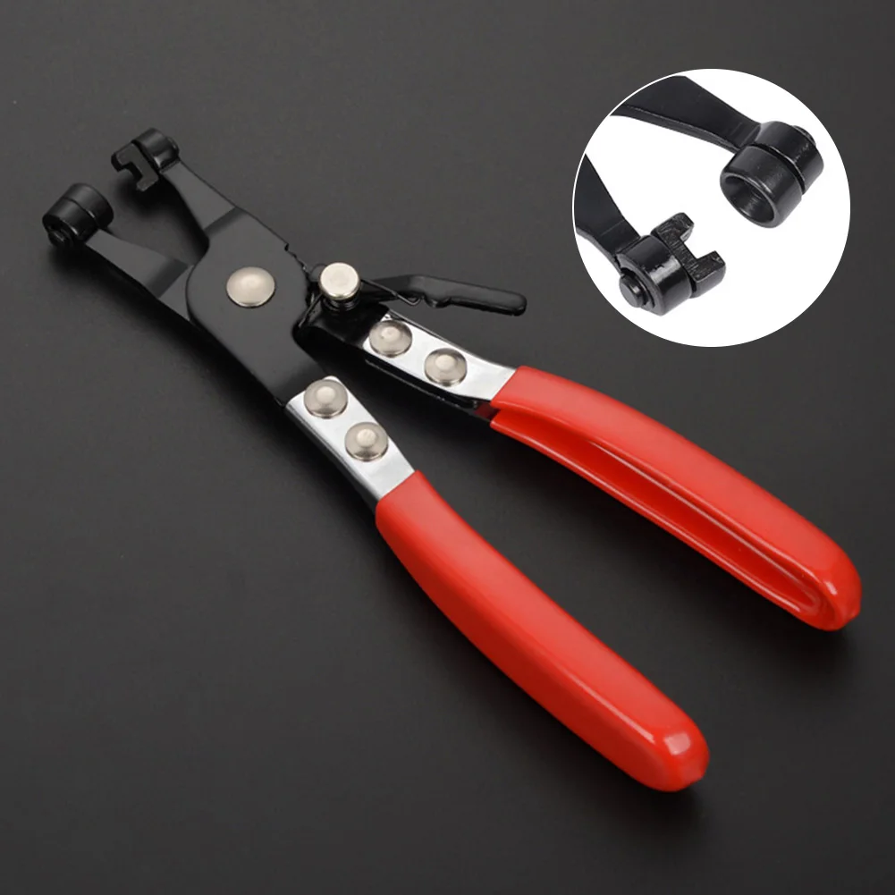 

Flexible Car Tube Clamp Long Automotive Hose Clamp Pliers Straight Throat Tube Bundle Clamp Removal Tool Straight Handle Plier