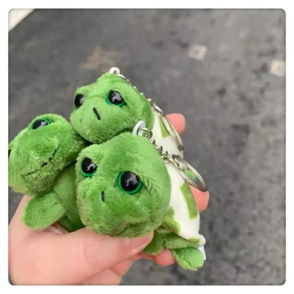

Cute Plush Pendant Green Decorative Tortoise Stuffed Plush Keychain for Ornament