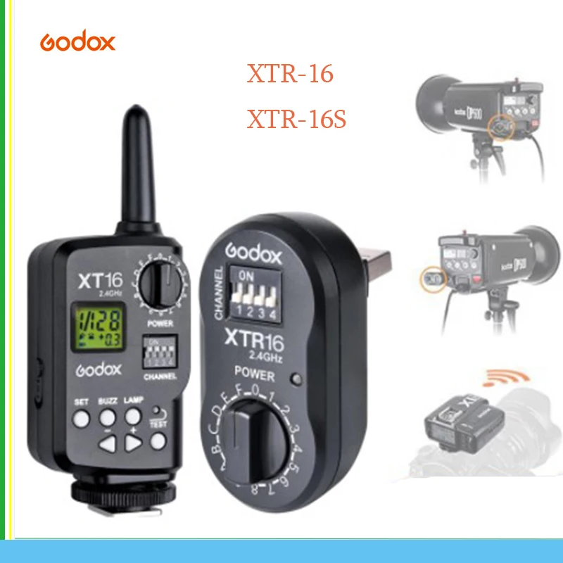 

Godox XTR-16 XTR-16S 2.4G Wireless Strobe Flash Trigger Transmitter / Receiver for V860 V850 AD360 QT DP SK Series Cameras Flash