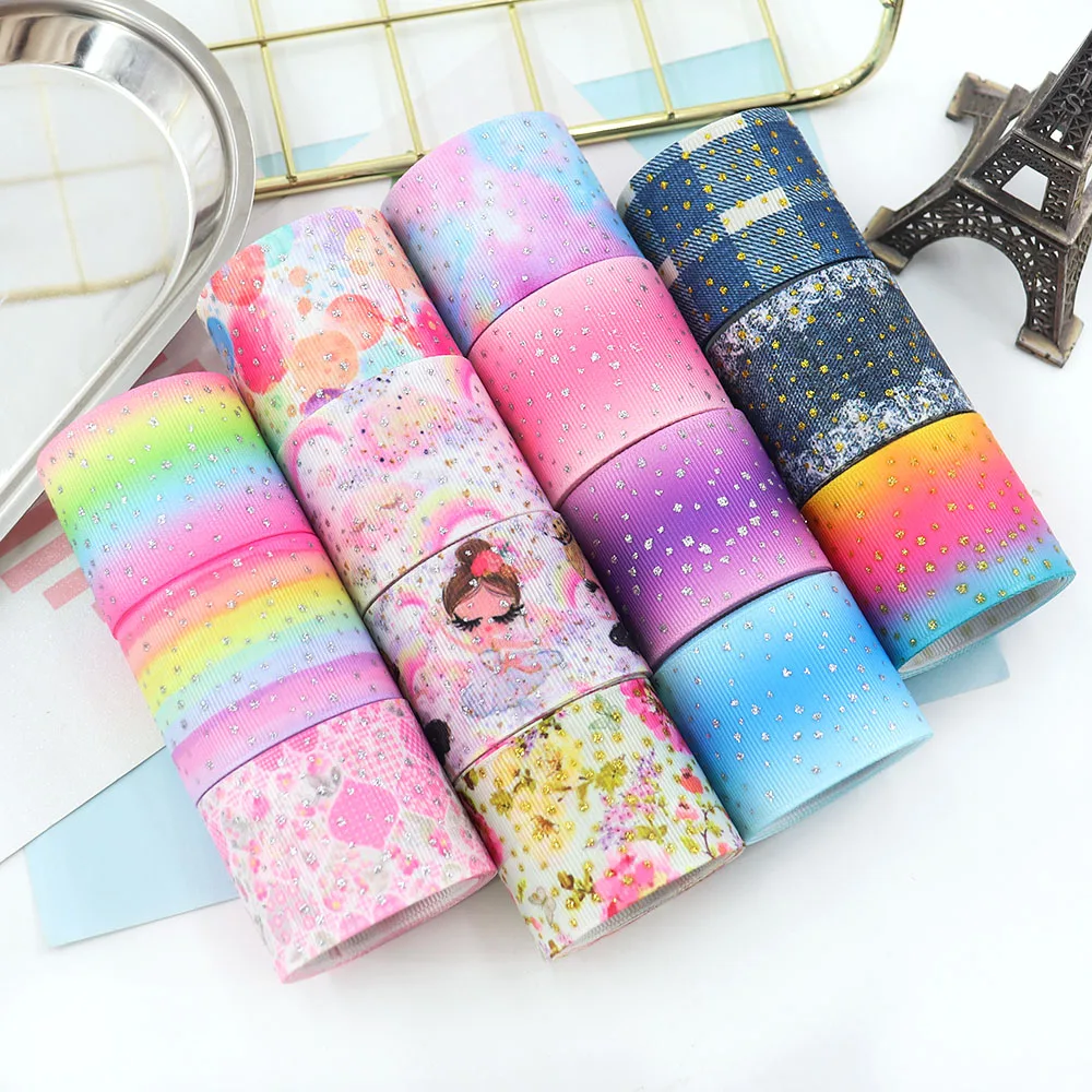 1 5 дюймовая Блестящая лента праздничная корсажная ярдов для рождества