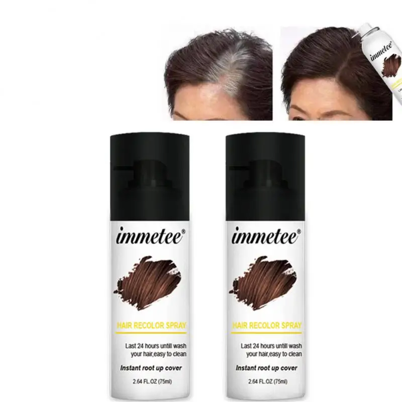 

Hair Dye Complementary Color Spray Temporary Long Lasting Cover Gray Hair Natural Color Not Hurting Hair Coloring