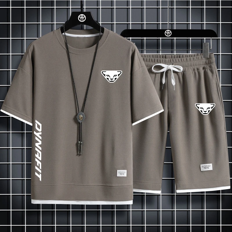 Dynrfit Summer Men's Set Sports Shorts Set Breathable Quick Drying Pants Fitness Competition Training Basketball Set T-shirt