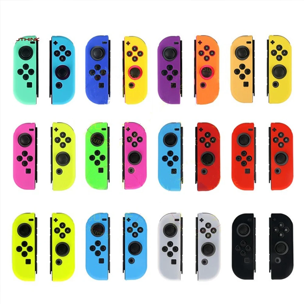 For Nintend Switch Silicone Rubber Skin Case Cover For Nintendoswitch JoyCon Controller NX NS Thumb Grips Joystick Cap