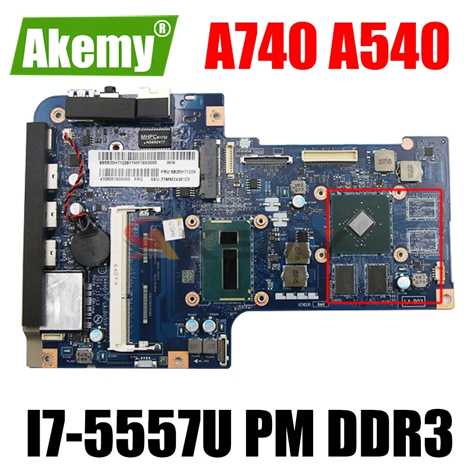 

LA-B031P For Lenovo AIO A740 A540 All-in-one Laptop Motherboard With CPU I7-5557U SR26E PM DDR3 100% Fully Tested