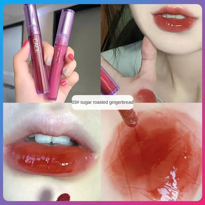 

Liquid Lipstick Mirror Water Lip Gloss Red Lip Tint Cherry Lipgloss Moisturizing Lipstick 6 Colors Light Watery Lip Glaze