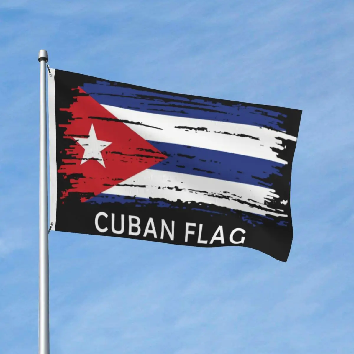 

Флаг кубинской валюты, винтажная драпировка ярких цветов в помещении