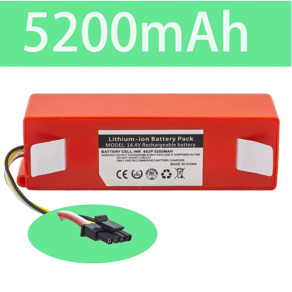 14 4 В 5200 мАч/7000 мАч 18650 литиевая батарея для пылесоса Замена робота Xiaomi Roborock S55 S60 S65