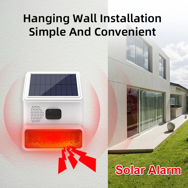 YAOSHENG 433MHz Wireless light Flash Strobe Outdoor Solar Waterproof Siren for Home Burglar Wifi GSM Home Security Alarm System