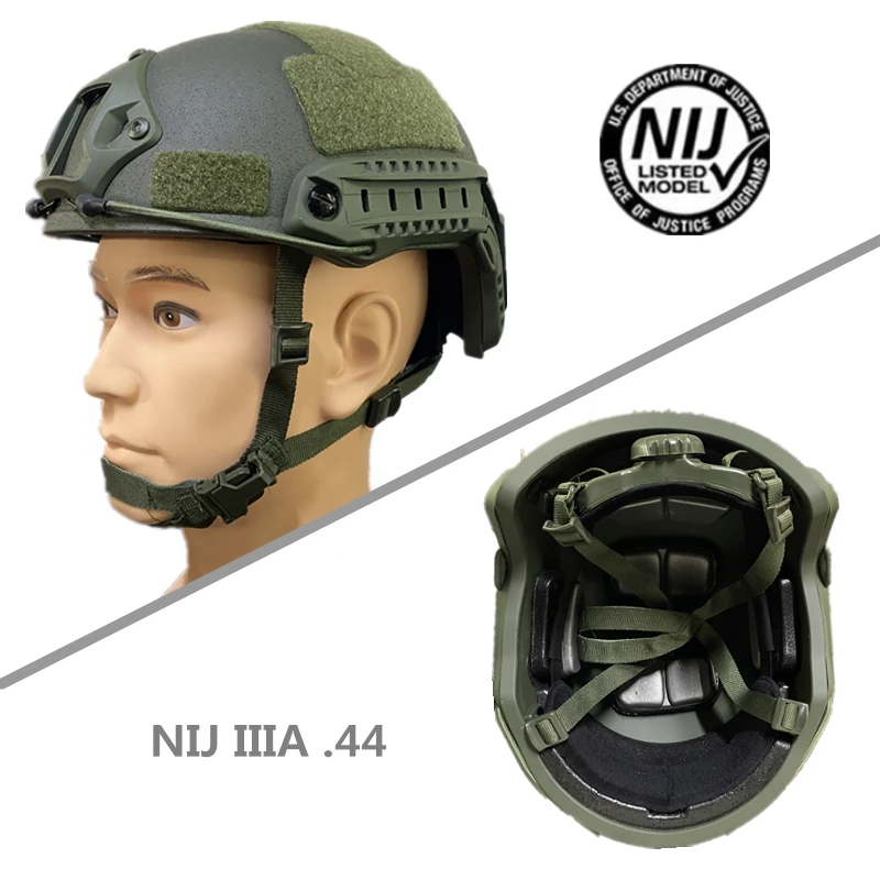 ACH высокопрочный боевой шлем, NIJ IIIA Быстрый пуленепробиваемый жилет, броня, арамидный сердечник, защитный капюшон