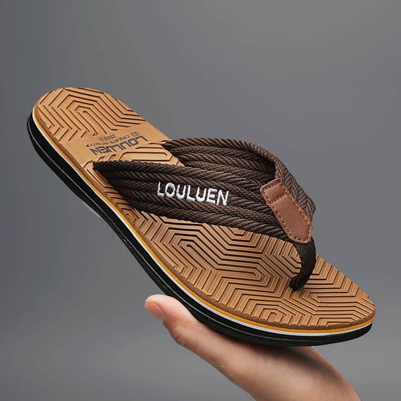 

High Quality Brand Flip Flops Men Summer Beach Slippers Men Fashion Breathable Casual Men Slippers Summer Outdoor Sandals
