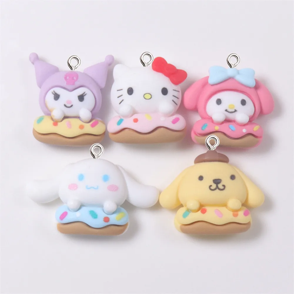 

10Pcs Cute Cartoon Rabbit Cat Dog Charms Kawaii Animal Pendant Earring Fashion Jewelry Accessory Keyring Gift DIY Craft Supplies