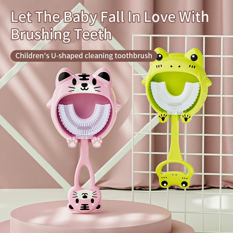 2-12Y Baby Toothbrush 360 Degree U-shaped Children's Teeth Oral Care Cleaning Brush Infant Newborn Teether Teethbrush Baby Items