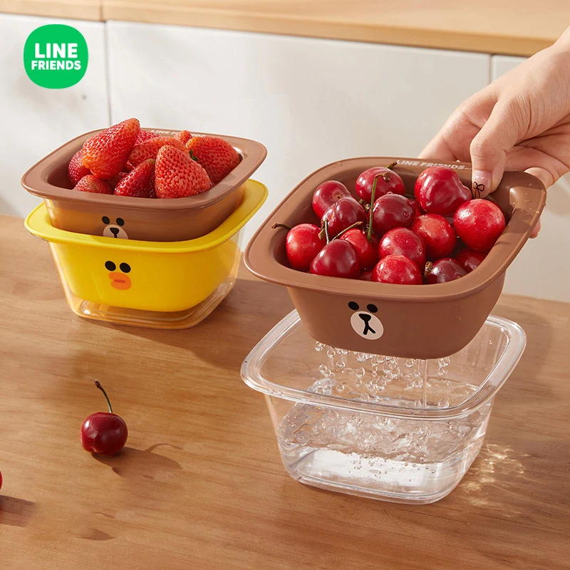 Линия друзья Мультяшные коричневые Салли кухонные фрукты и овощи двухслойная