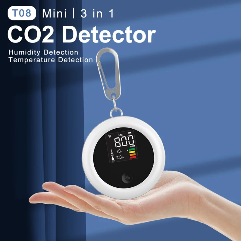 

CO2 Detector Carbon Dioxide Concentration Detector CO2 Monitor Meter Air Monitor Humidity CO2 Content 3 In 1 Meter