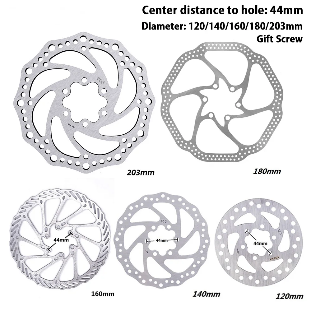 

Bicycle Disc Brake Rotor 120mm/140mm/160mm/180mm/203mm MTB Hydraulic Brake Rotors Stainless Steel Mountain Bike Rotor Bike Part