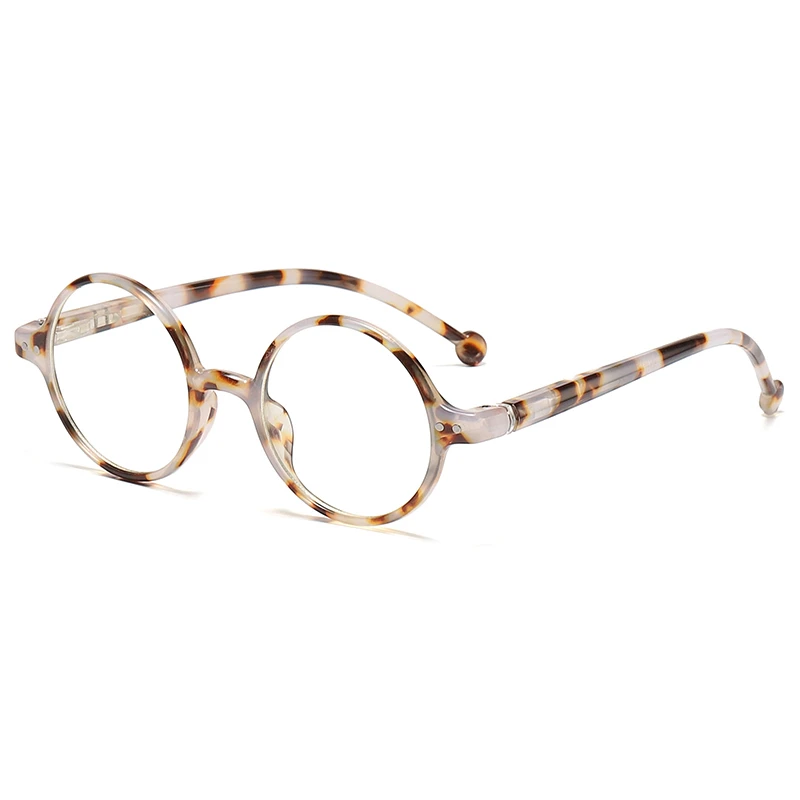 Leopard Vintage Round Reading Glasses With Diopters Plus Anti Blue Rays Presbyopic Glasses Magnifier 0 +1.0 +1.5 +2.0 To +3.5