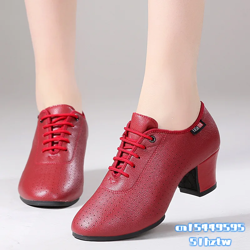 

Ballroom Sneakers Female Adult Soft-Soled Latin Dance Shoes Mid-heel Multi-soled Teacher Shoes Modern Dancing Shoes For Women