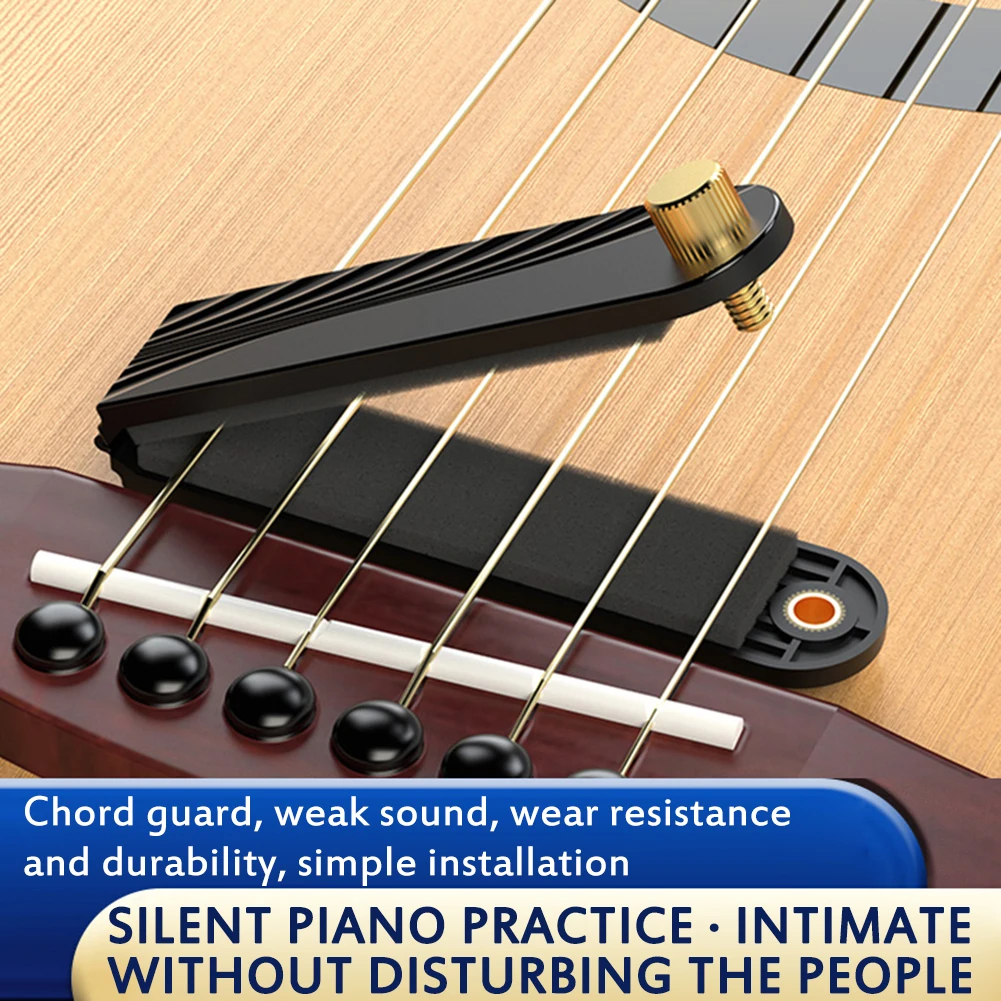 Professional Guitar Silencer Mute Pad Bass Guitar Acoustic Guitar Ukulele Strings Instrument Accessories Built In Sponge