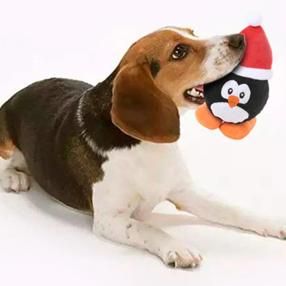 

3pcs Dog Plush Teething Plaything Interactive Chew Chew Christmas Dog Chew