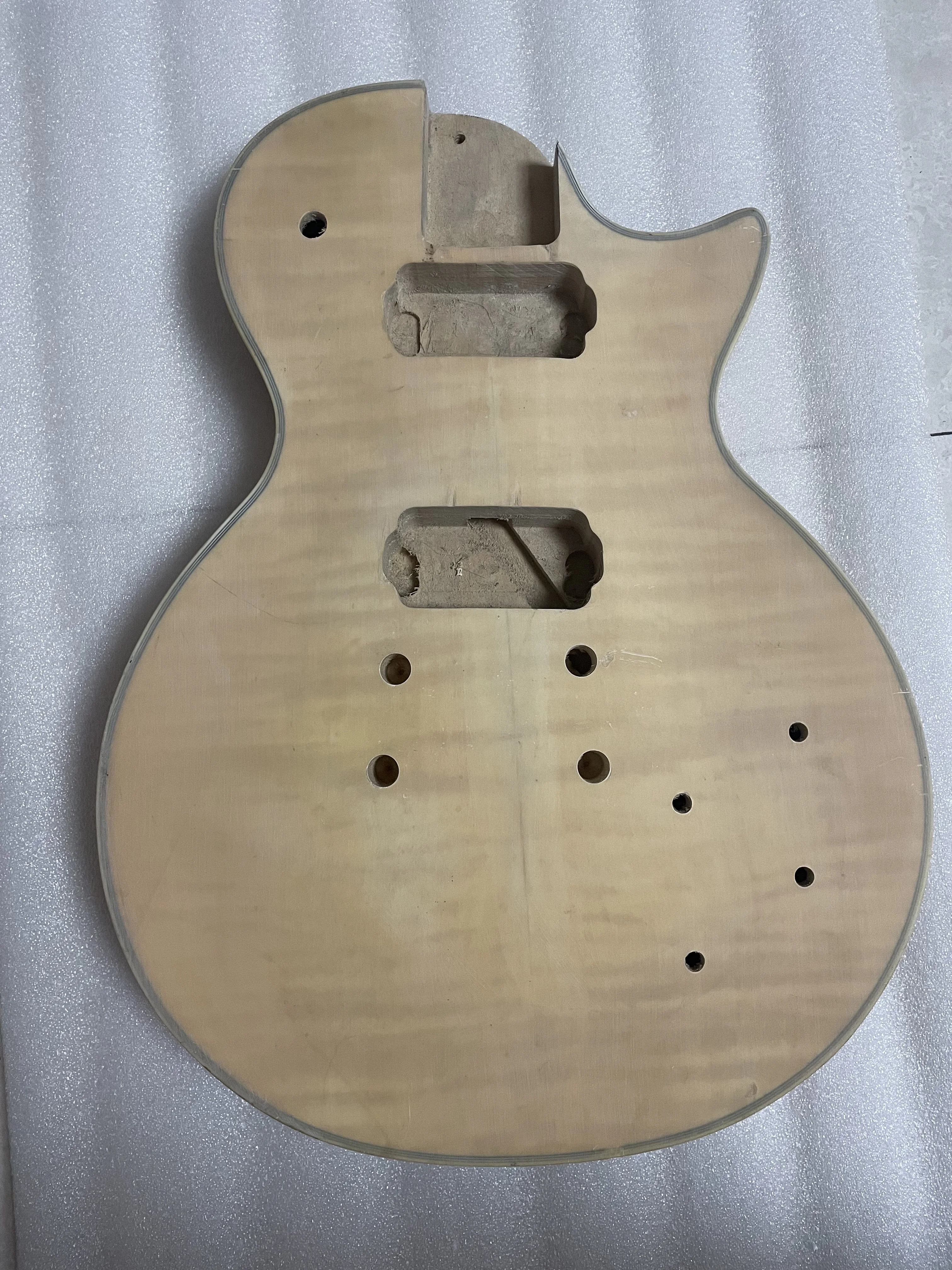 Unfinished Stock LP Style Electric Guitar Body Mahogany Wood Guitar Kit Part DIY Gibson Style Guitar Barrel Guitar Parts enlarge